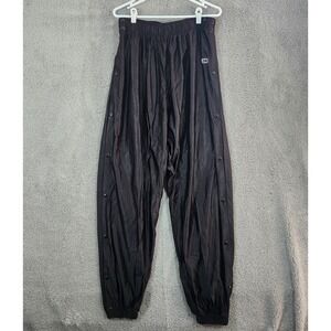 Don Alleson Athletic Tear Away Snap Pants 2XL (32x32) Black Nylon 90s Y2K USA